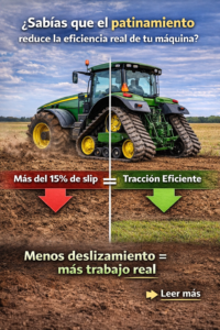 Patinamiento de tractor agrícola en suelo húmedo – pérdida de eficiencia de tracción